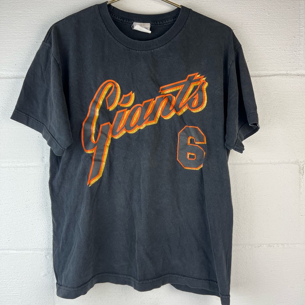 VTG Majestic Giants #6 Snow Tshirt, XL